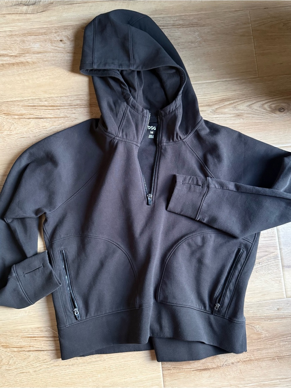 DSG Black Half-Zip Pullover Hoodie